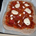 Pizza, all ready to go into the oven