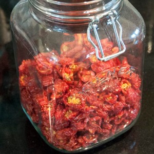 Finished 'sun' dried tomatoes