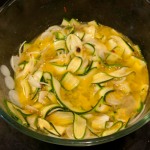 Mix the vinegar and vegetables