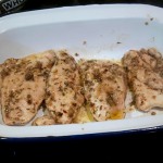 Chicken ready to go in the oven