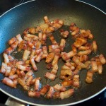 Fried bacon lardons