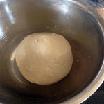 Kneaded dough before rising