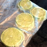 Bag lime for the freezer