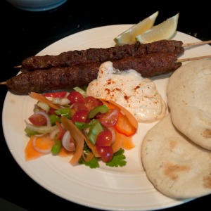 Indian kebabs, served