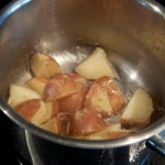Buttered boiled potatoes